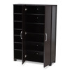 Baxton Studio Marine 2-Door Wood Entryway Shoe Storage Cabinet with Open Shelves 153-9157